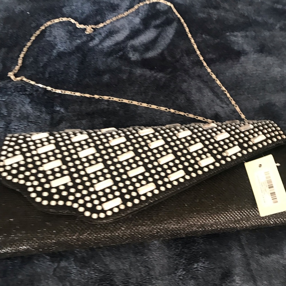 Evening  black rhinestone clutch